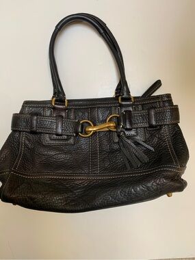 Vintage Coach Black Leather shoulder bag